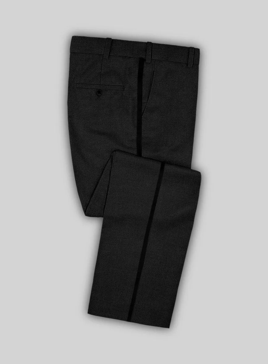 Napolean Stretch Black Wool Tuxedo Suit