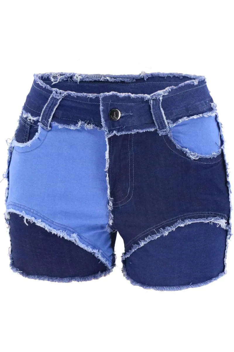 PC712 Multi Colour Denim Shorts