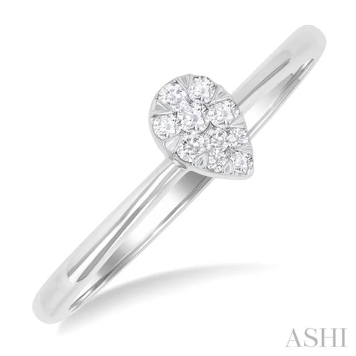 PEAR SHAPE LOVEBRIGHT PETITE DIAMOND RING