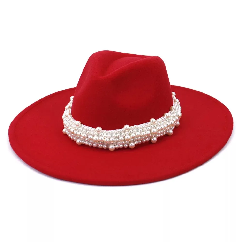 Pearls Fedora Hat