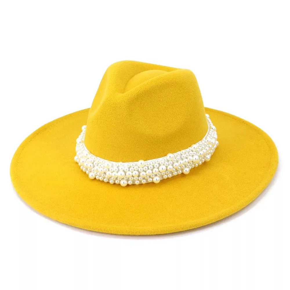 Pearls Fedora Hat