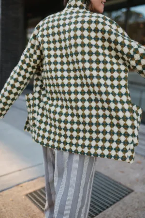 Portuguese Wool Pieper in Sage and Mustard Check
