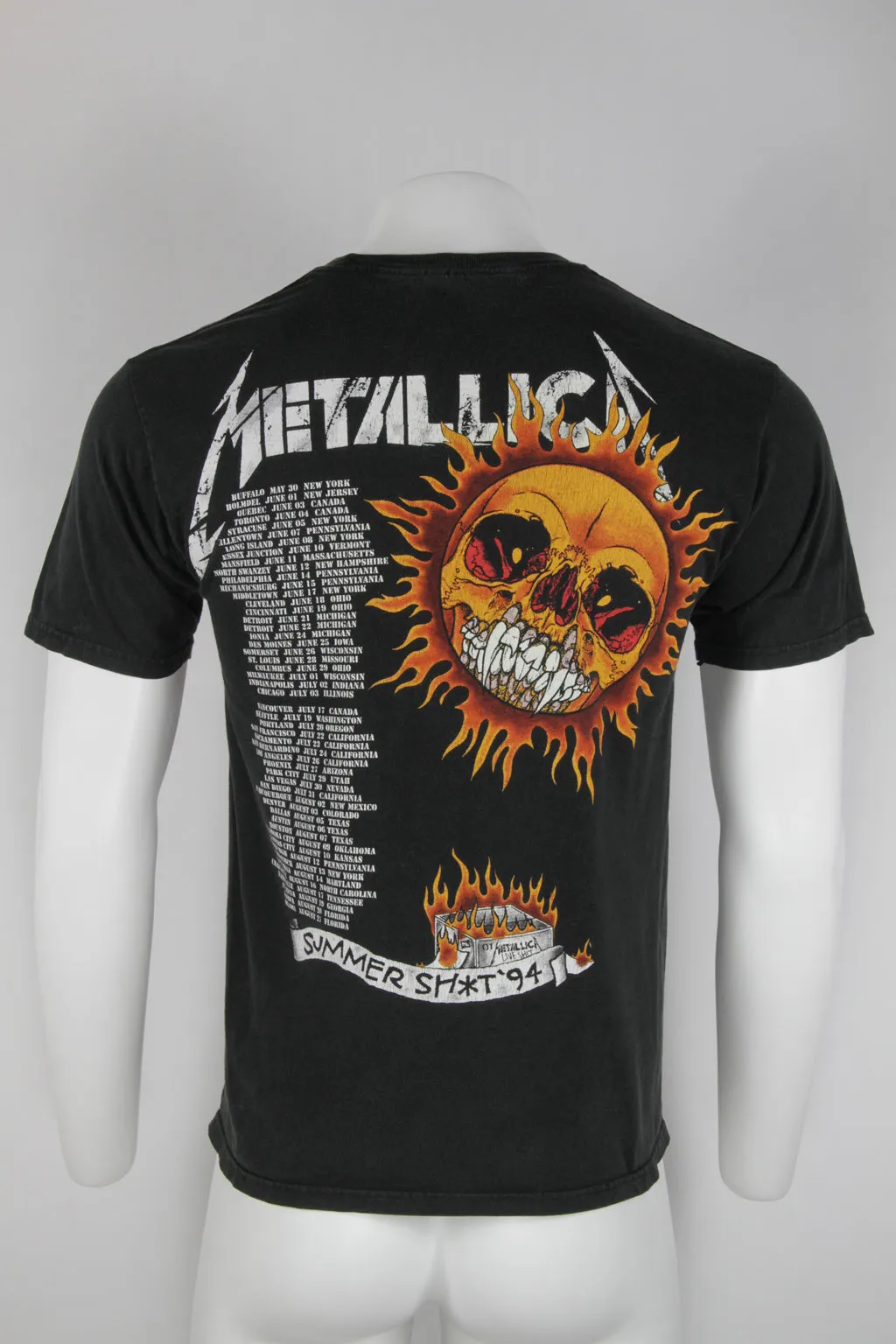 RARE Vintage Metallica Summer Sh*t '94 Pushead 1994 Metal Concert Tour Shirt