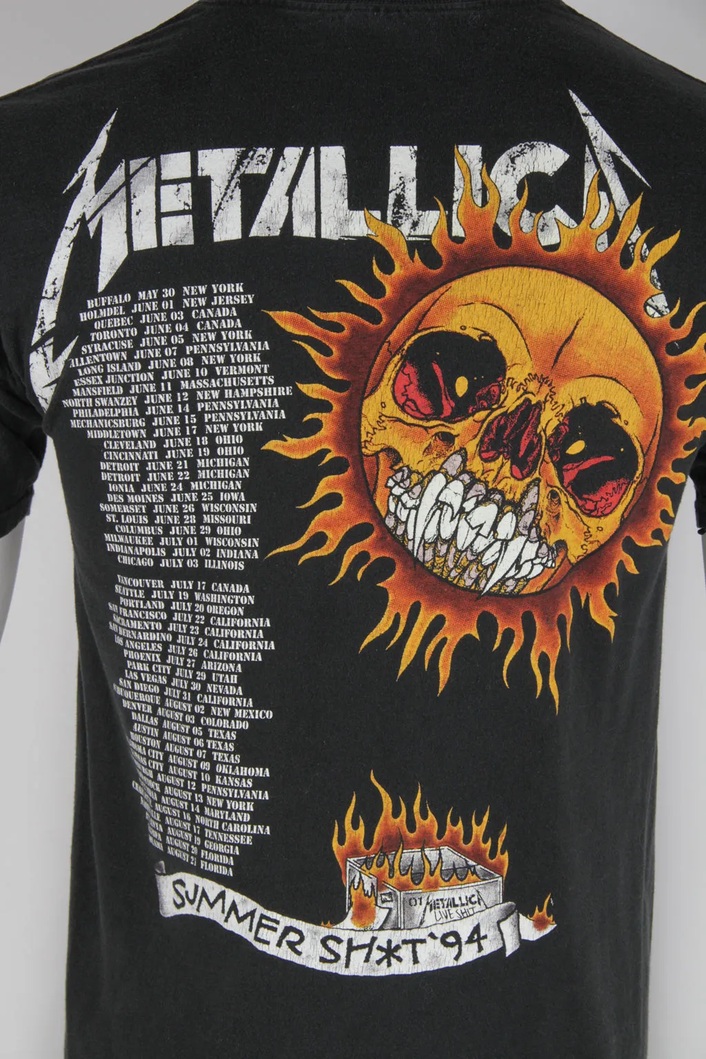 RARE Vintage Metallica Summer Sh*t '94 Pushead 1994 Metal Concert Tour Shirt