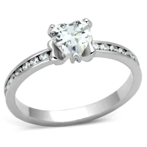 Ring AAA GRD CZ Clear 3W527 for Women Style Rhodium