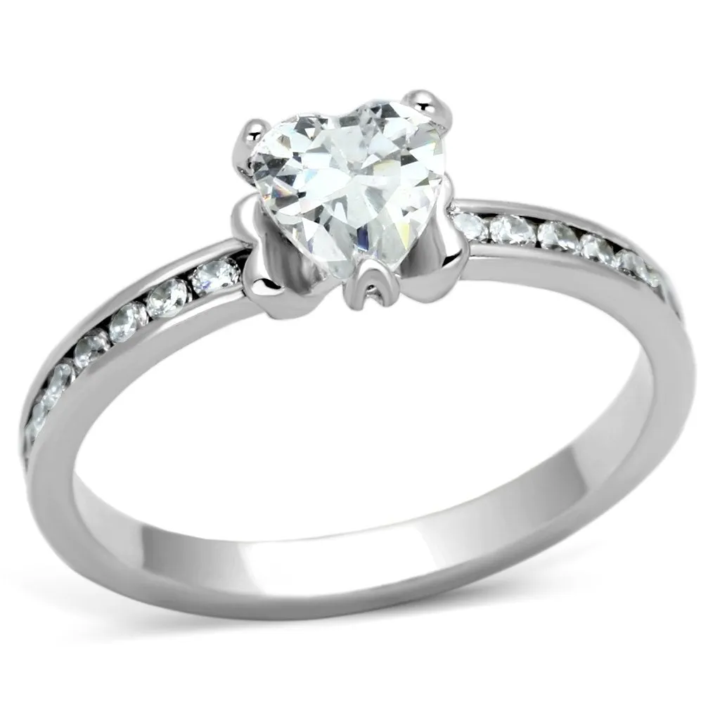 Ring AAA GRD CZ Clear 3W527 for Women Style Rhodium