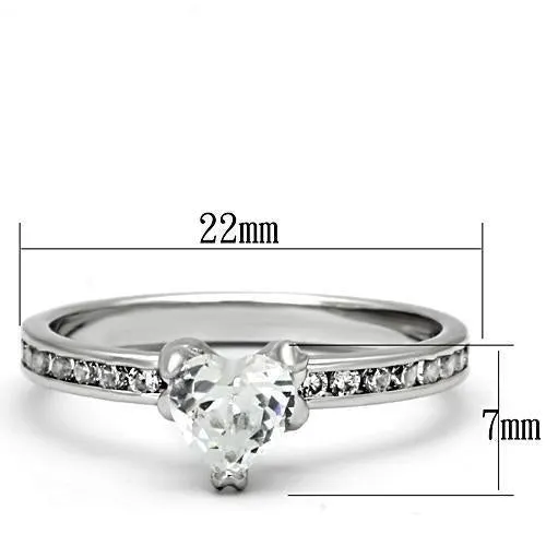 Ring AAA GRD CZ Clear 3W527 for Women Style Rhodium