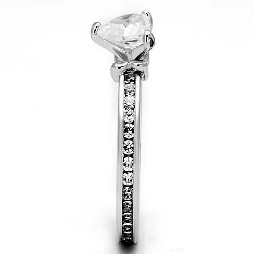 Ring AAA GRD CZ Clear 3W527 for Women Style Rhodium