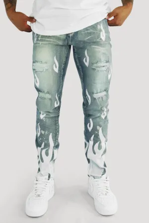 Rising Flame Denim (Blue Wash)