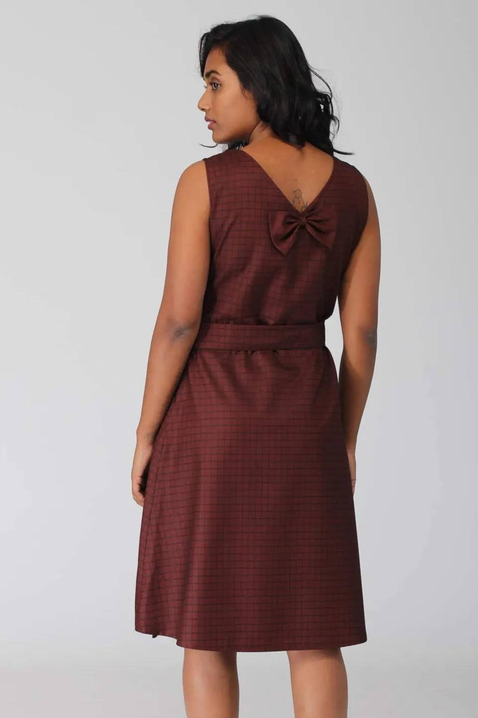 Rochelle dress with back bow and removable belt