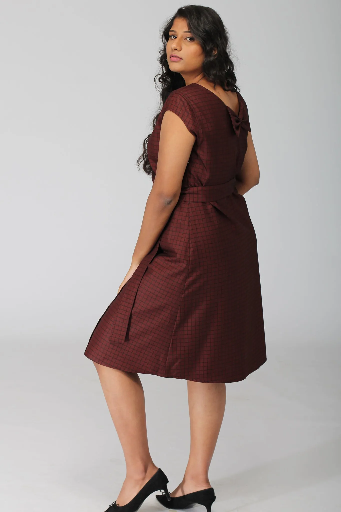 Rochelle dress with back bow and removable belt