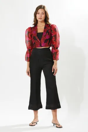 Rosa Print Cropped Blazer