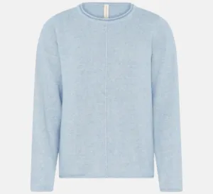 Skovhuus - Cotton Roll Neck and Hem in Pale Blue