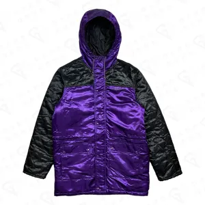 Supreme Quilted Satin Sideline Parka Coat