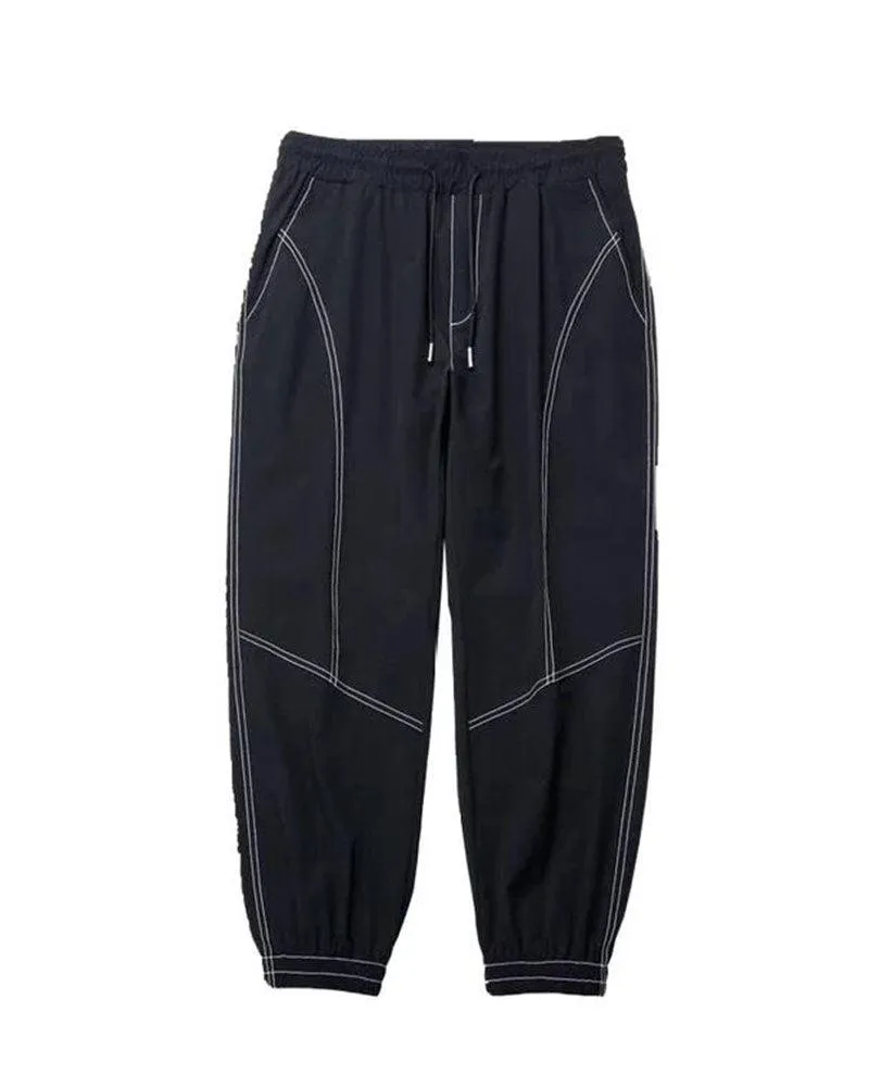 Techwear Patchwork Baggy Ice Silk Pants