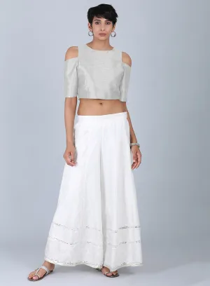 White Glittering Culottes
