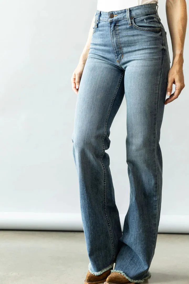 Women's Blue Olivia High Rise Wide Leg Jean