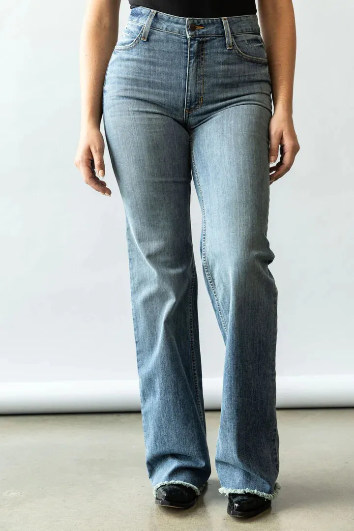 Women's Blue Olivia High Rise Wide Leg Jean