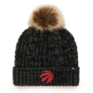 Women's Toronto Raptors '47 Brand Black Meeko Cuffed Knit Beanie with Pom